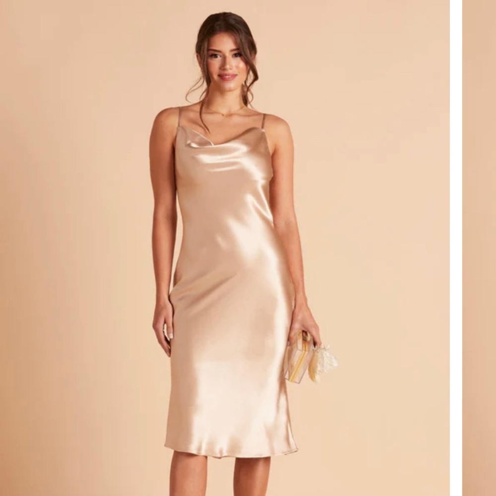 Birdy Grey Lisa Midi Dress - Gold - Size Small